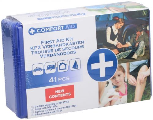 41 Piece Compact Medical First Aid Kit Travel Box Emergency Workplace Home Car