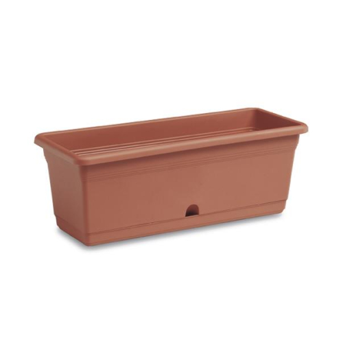 Portofino Flower Box 50cm Terracotta Self Watering Outdoor Planter 11L Durable