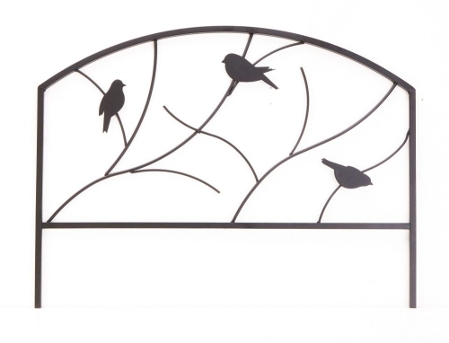 Perching Birds Garden Edge 61 X 45cm Black