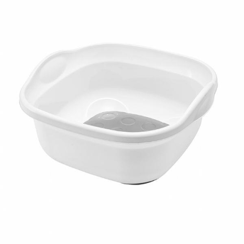 Washing Up Bowl White/Grey - 8.5L Soft Touch - 15.5 x 34 x 31.5cm