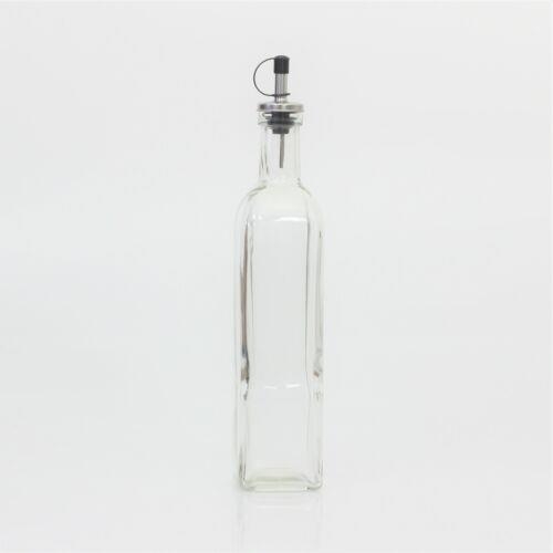 Clear Glass Olive Cooking Oil Bottle With Pourer 500ml