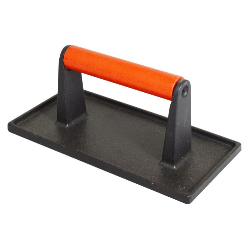 Cast Iron Burger Press 22cm Large with Wooden Handle for Perfect Patties 9cm