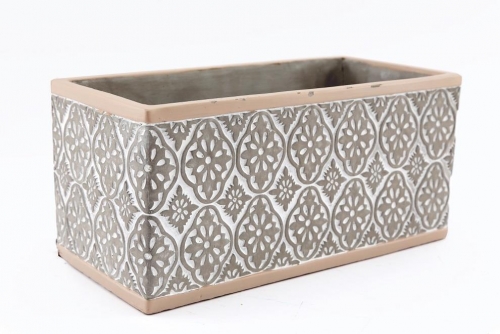 Embossed Indoor Outdoor Planter Large