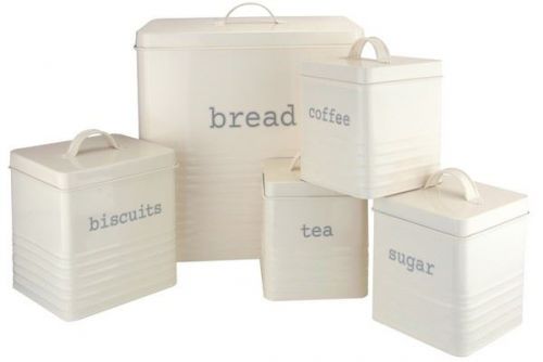 Kitchen Storage Rectangular Cream Set Of 5 Piece