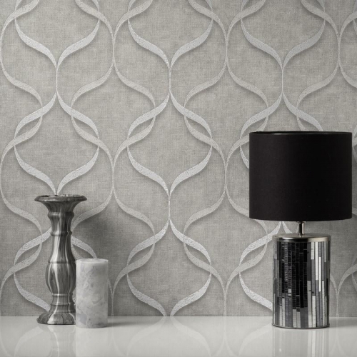 Milano 9 Wave Grey Wallpaper 53cm x10.05m