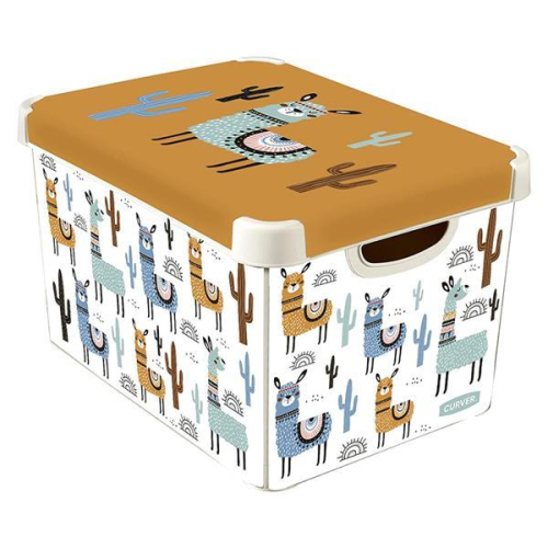 Deco Stockholm Box Lama 22L Fun Colorful Storage with a Playful Llama Design