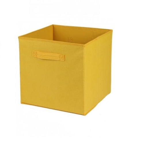 CORDUROY STORAGE BOX 31X31CM HONEY