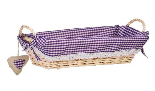 Rectangular Bread Basket Purple