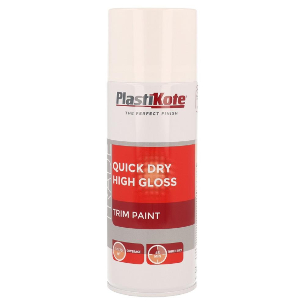 Quick Dry High Gloss White 400ml Durable High Gloss Finish for Trim Furniture