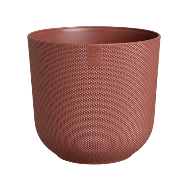 Jazz Round 30cm Tuscan Red Flower Pot Eco-Friendly Waterproof Recycled Plastic