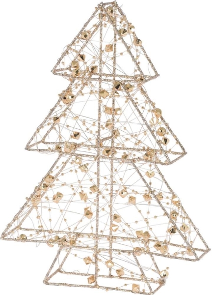 TREE 20LED H30CM GOLD DIAMOND