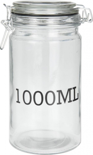 STORAGE JAR GLASS 1000ML