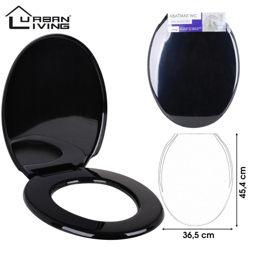 Black Toilet Seat Plastic45x36cm strong