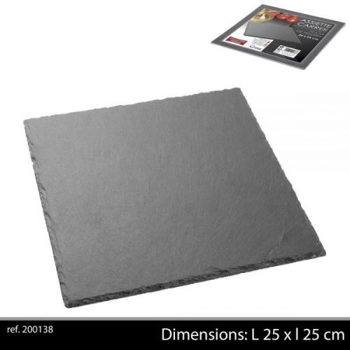 Ardoise Tableware Square Serving Platter 25x25cm Starter Slate Slate