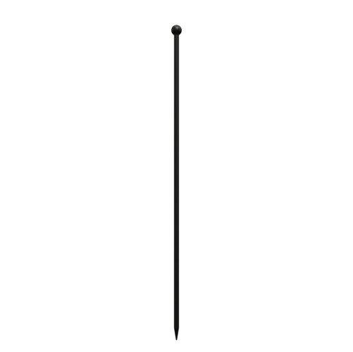 Ball Top Fence Post, Black. 96cm.