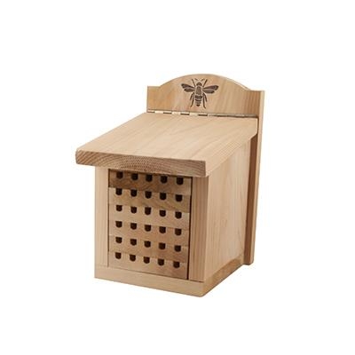 Heavy Duty Cedar Mason Bee Small House with Removable Cleaning Trays