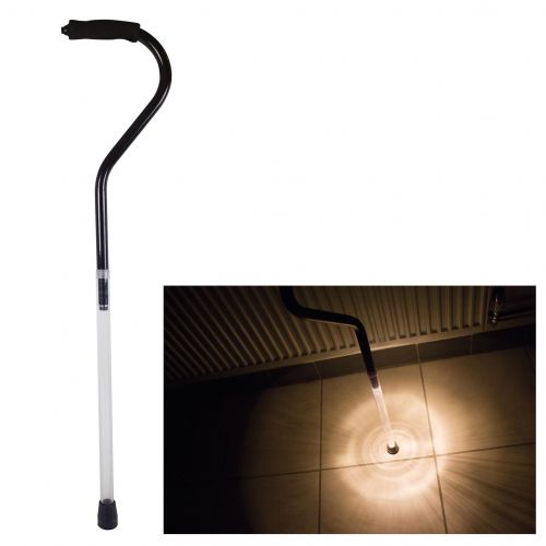 91.5cm Walking Stick With Guide Light / Torch Elderly Visibility Support Mobility Aid
