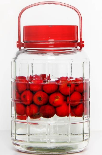 10L Glass Jar with Red Lid Handle Durable Food Storage Easy Pour Multi Purpose Container Kitchen Plastic Utensils