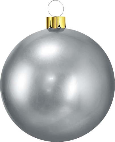 65cm Xmas Ball Inflatable Silver Festive Holiday Decoration Durable Compact