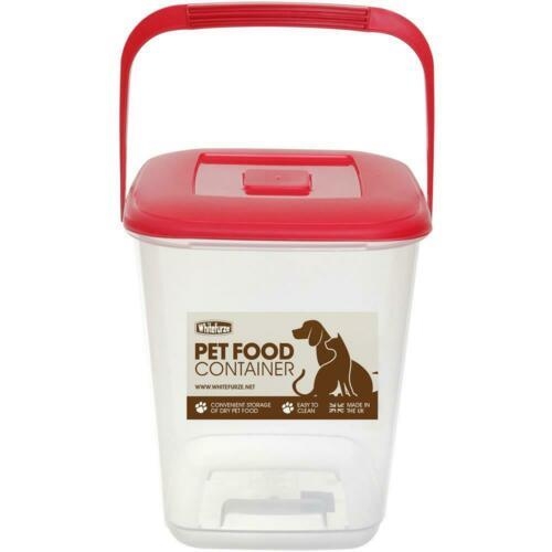Whitefurze 10L Pet Food Container Box with Lid and Handle