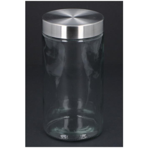 Glass Storage Jar 1500ml Stainless Steel Lid