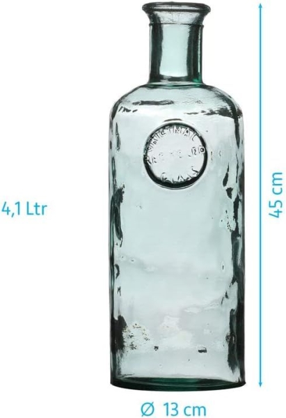Vase Bottle In Recycled Glass 44X13 CM