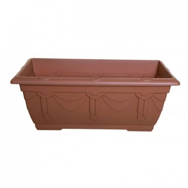 Whitefurze Rectangle Venetian Terracotta Patio Brown Planter 60cm