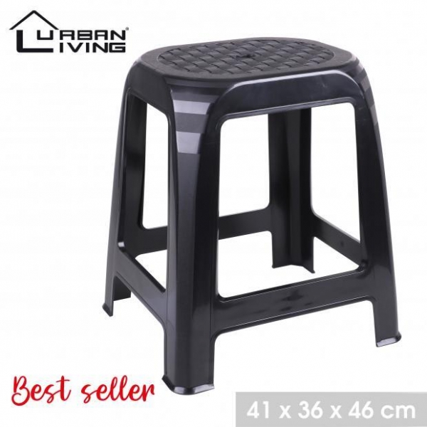 Large Black Plastic Step Stool Indoor Outdoor