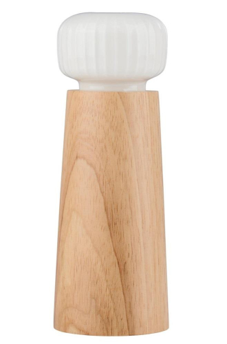 Wooden Salt or Pepper Mill Grinder Ceramic Lid Kitchen Table Natural Finish