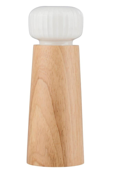 Wooden Salt or Pepper Mill Grinder Ceramic Lid Kitchen Table Natural Finish
