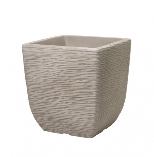 32cm Cotswold Square Planter Limestone Grey