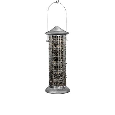 Rustic Farmhouse Silo Mesh Sunflower Seed Feeder