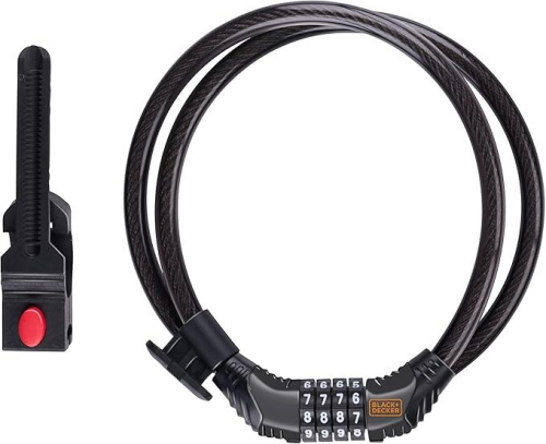 Bike Lock 180cm Cable 4 Digit Combo Long Steel Weatherproof Medium Use Indoor