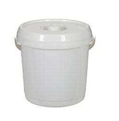 Whitefurze 14L Cream Bucket with Lid for Multi Purpose Use