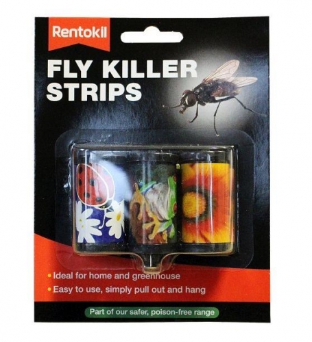 Pack Of 3 Rentokil Fly Killer Strips Fly and Wasp Control