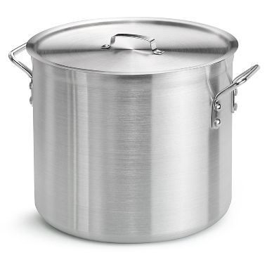 8 Ltr Aluminium Stock Pot With Handles And Lid 24Cm Diameter