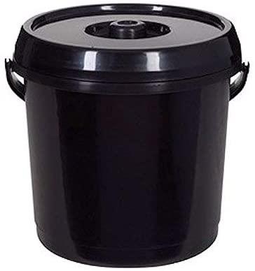 Whitefurze 14L Black Bucket with Lid for Multi Purpose Use