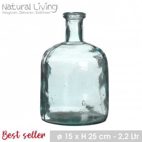 Vase Camille In Recycled Glass 2.2Ltr