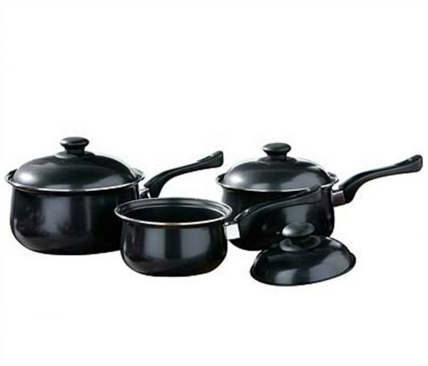 3pc Black Cookware Set