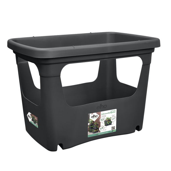 Green Basics Stack and Grow Large Living Black Planter