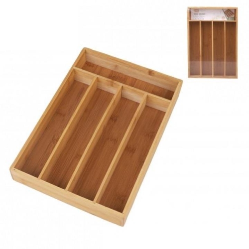 5 Compartment Bamboo Box 32x23x4.5cm