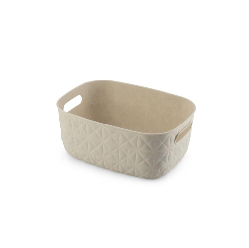 Softex Small 4L Chalk White Plastic Basket for Home Office Storage Organizer