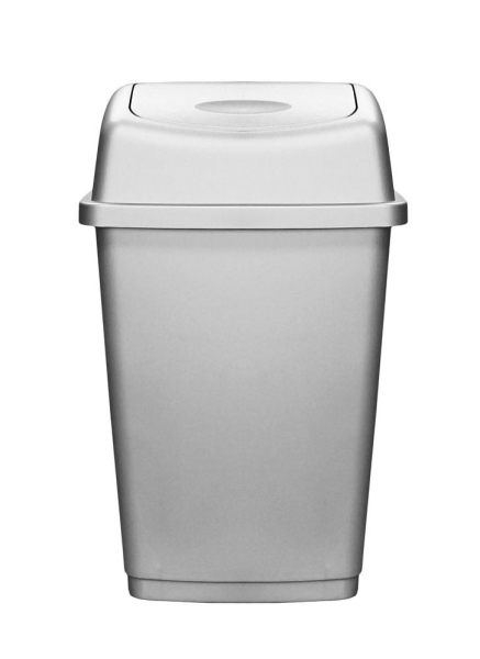 A & D 50ltr Swing Bin Platinum 66x33x41cm