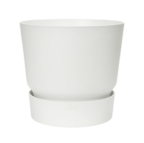 Greenville Round 18cm White Eco Friendly Pot with Water Reservoir and Drainage
