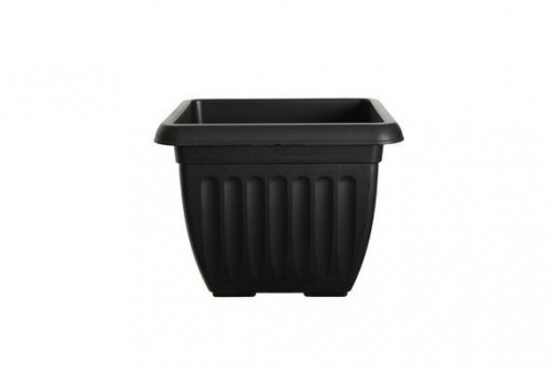 Whitefurze Square Athens Black Planter 30cm