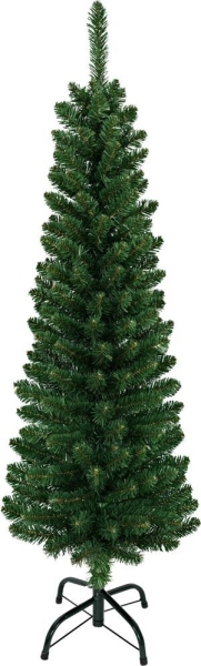 120cm Pencil Christmas Tree Green Realistic Polyvinyl Indoor Small Spaces Decor