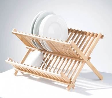 Bamboo Folding Dish Rack