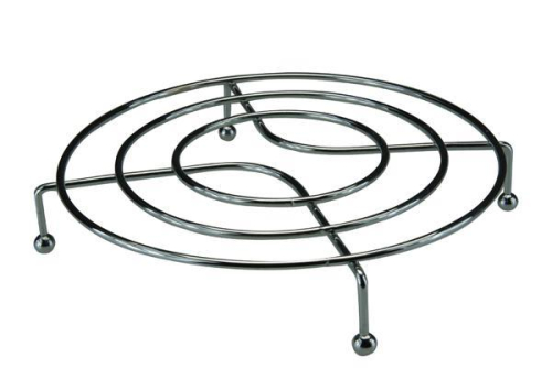 Chrome Trivet Stand 21cm x 4mm Heat Protection Durable Stylish Kitchen Accessory