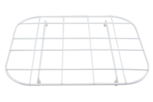 White Sink Protector Durable Coated Steel with Rubber Feet for Kitchen Sink Care