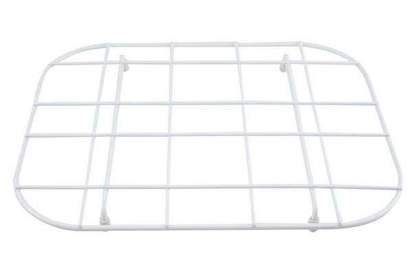 White Sink Protector Durable Coated Steel with Rubber Feet for Kitchen Sink Care